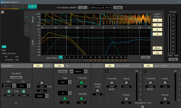 Yamaha ProVisionaire Amp Editor